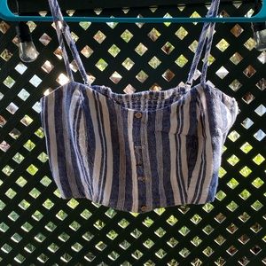 Pull&Bear Striped Crop Top